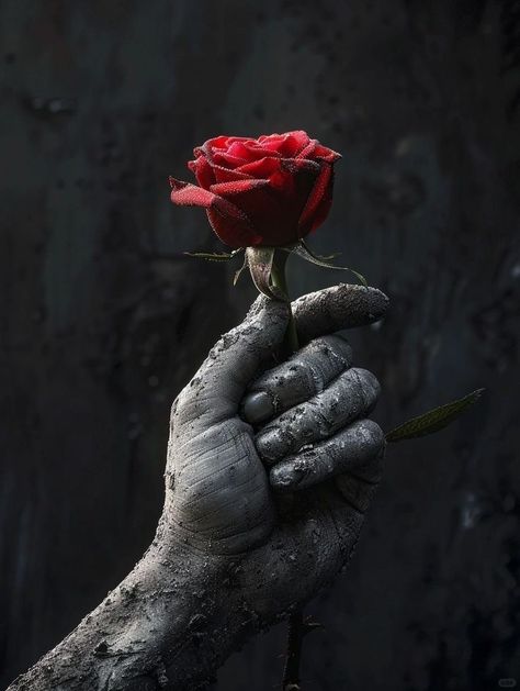 Hand Holding Rose, Hand Anatomy, Nature Photography Trees, Rose Thorns, Growth And Decay, Reference Pics, Rose Vines, Rose Pictures, Male Hands