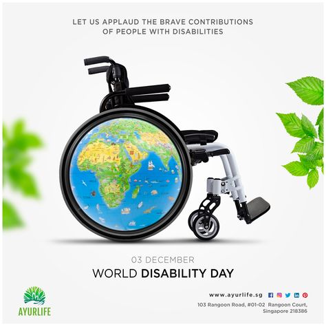 World Disabilities Day, World Disabled Day Poster, International Day Of Persons With Disabilities, World Health Day Creative Ads, World Disabled Day, Health Care Assistant, Education Banner, World Earth Day, Blueberry Lemon Cake