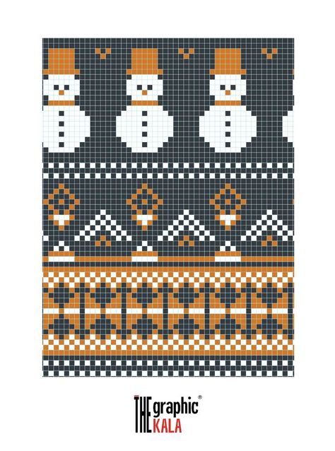 Snowman Knitting Chart, Crochet Color Work Chart, Knitting Charts Christmas, Christmas Knitting Charts, Knit Graph, Motif Knitting, Knitting Graphs, Christmas Charts, Colorwork Knitting Patterns