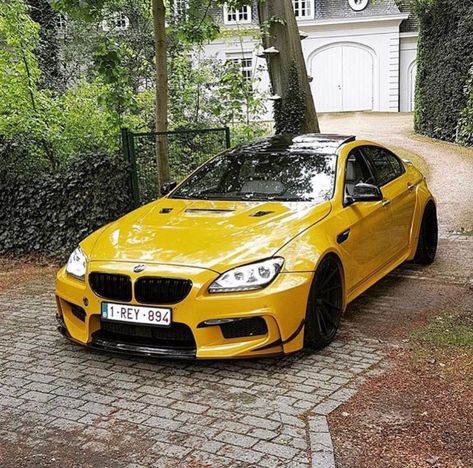 BMW M6 Gran Coupé Bumblebee Yellow Bmw 640i Gran Coupe, Bmw Yellow, Bmw M6 Gran Coupe, Bmw M6 Coupe, Bmw 650i Gran Coupe, Bmw 535, Luxury Cars Mercedes, Bmw Accessories, Bmw 650i