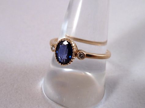 . Wedding Rings Diamond Cut, Victorian Gold Sapphire Ring With Diamond, Victorian Gold Sapphire Ring, Victorian Sapphire Ring In Gold, Victorian Sapphire Ring In Yellow Gold, Luxury Victorian Sapphire Ring, Blue Sapphire Diamond Ring, The Bling Ring, Vintage Sapphire