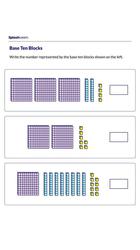 This worksheet is designed to encourage children from 3rd grade to interpret the visual problems with base ten blocks in their minds. Children will master place values in calculation with this worksheet. #placevalueworksheet #mathhelp #onlinelearning #worksheetsforthirdgrade #thirdgrademath #mathforthirdgraders #mathtipsandtricks #mathhacks #algebra #algebraworksheets Math Place Value Worksheets, Worksheets For 3rd Grade, Place Value Blocks, Math Fact Worksheets, Base 10 Blocks, Reading Printables, Decomposing Numbers, Place Value Worksheets, Base Ten Blocks