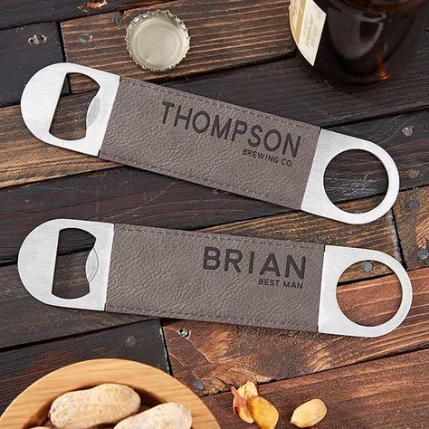 Leather Bottle Opener, Groomsmen Gifts Unique, Leather Engraved, Personalization Mall, Custom Bottle Opener, Personalized Bottle Opener, Wedding Gifts For Groomsmen, Groomsmen Gifts Personalized, Personalised Frames