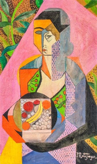 Metzinger Jean | Untitled | MutualArt Jean Metzinger, Cubist Portraits, Bright Colors Art, Horse Star, Cubist Art, Artist Collective, Georges Braque, Oil On Canvas Painting, Western Art