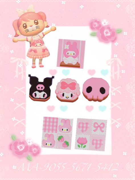 My Melody Animal Crossing Qr Codes, Pink Island Animal Crossing Codes, Kawaii Core Animal Crossing, Cutecore Island Acnh, Acnh Pink Designs, Cutecore Acnh Codes, Animal Crossing Kawaii Codes, Kawaii Animal Crossing Codes, Sanrio Animal Crossing Codes