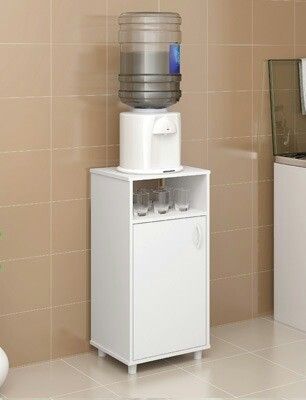 Water Dispenser Ideas Kitchens, Water Dispenser Cabinet Ideas, Water Dispenser Stand, Home Study Rooms, Water Bottle Storage, Plant Wall Decor, Storage Stand, Study Rooms, Wooden Cabinets