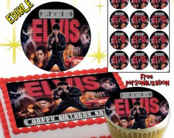 Elvis Vegas, Elvis Birthday Party, Elvis Presley's Birthday, Elvis Party, Elvis Cake, Happy Birthday Elvis, Elvis Cakes, Elvis Presley Cake, Elvis Birthday