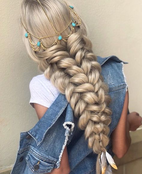 Best Braid Styles, Hairstyles Theme, Fishtail Braid, Long Blonde, Trending Hairstyles, Braids For Long Hair, Long Blonde Hair, Box Braids Hairstyles, Ombre Hair