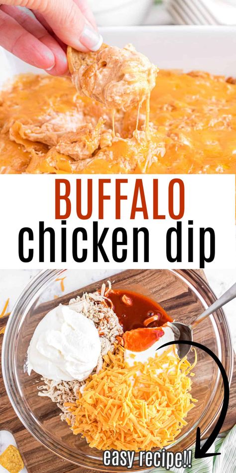 Appetizers For Party Crowd Pleasers, Buffalo Chicken Dip Easy Recipes, Crockpot Buffalo Chicken, Party Crowd, Chicken Dip Recipe, Buffalo Chicken Dip Recipe, Bowl Party Food, Dip Recipes Easy, Chicken Dip