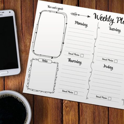 Weekly planner free printable - stylish weekly planner ideal for use as a blog tool or small business plan #freeprintable #weeklyplanner #blogplanner #organisation #printableschedule Planner Free Printable, Weekly Planner Free Printable, Self Care Challenge, Weekly Planner Free, Printable Weekly Planner, Small Business Plan, Weekly Planner Printable, Blog Tools, Blog Planner