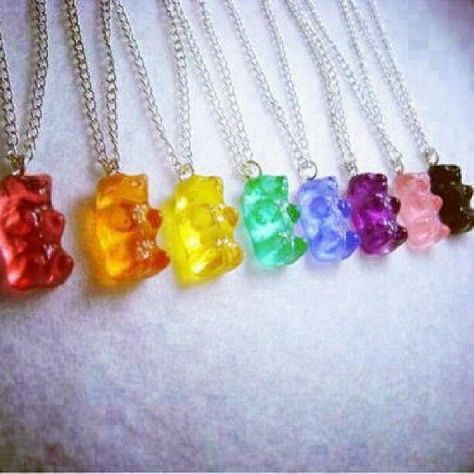 Bff Jewelry, Bff Necklaces, Friend Jewelry, Best Friend Jewelry, Best Friend Necklaces, Kawaii Jewelry, Bear Necklace, Friendship Necklaces, Food Jewelry