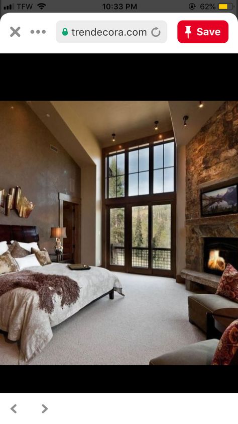 Western Bedroom Ideas Master Suite, Lodge Master Suite, Ranch Style Bedroom Master Suite, Texas Decorating Ideas Ranch Style, Rustic Modern Master Bed, Barndo Master Suite, Barndominium Master Bed, Ranch Style Bedroom, Dream Master Suite