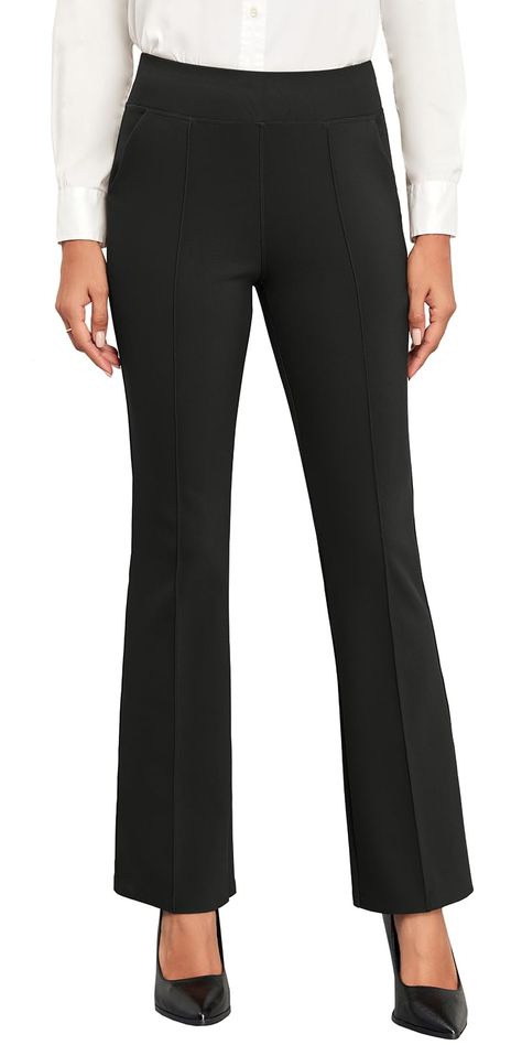 PRICES MAY VARY. ✅Make Your Legs More Beautiful: Agenlulu dress pants for women use slim fit bootcut version, combined with the high waisted design, elongates the proportion of the lower body and makes the legs look more slender. ✅Excellent Texture & Not Easy To Wrinkle: The women's pants made of drapey knitted fabric ,soft, breathable, cool, with just the right 4 way elasticity makes the slacks comfortable, straight and not easy to deform, which is very suitable for business. ✅Easy to match: Mi Womens Dress Pants With Boots, Work Slacks, Business Casual Pants, Slacks For Women, Womens Dress Pants, Womens Dress, Lower Body, Office Work, Women's Pants