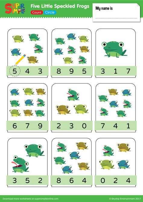 5 Speckled Frogs, Five Green And Speckled Frogs, Five Little Speckled Frogs, 5 Little Speckled Frogs, Frogs Preschool, Speckled Frogs, Frog Activities, Free Flashcards, Hungry Caterpillar Activities