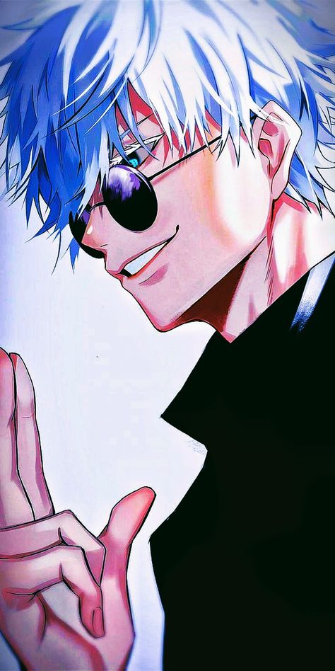 Asthetic pic of gojo satoro 😎 #jujustu kaisen #cool gojo Goju Santoro Anime Aesthetic, Gojo Asethic, Gojo Images, Gojo Satoru With Glasses, Bagath Singh, Gojo Pic, Sweet Anime, Swag Wallpaper, Youtube Banner Backgrounds