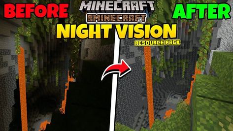 Night Vision Resource Pack (1.20.5, 1.20.1) – Texture Pack Minecraft Resource Packs, Minecraft 1, Minecraft Mods, Texture Packs, Night Vision, The Darkest, Minecraft, Texture