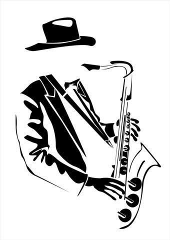 DESSIN HOMME QUI JOUE DU SAXOPHONE Saxophone Painting Acrylics, Saxophone Drawing, Music Silhouette, Saxophone Art, Arte Jazz, Custom Woodworking Projects, Tattoo Trash, Art Deco Paintings, Saxophones