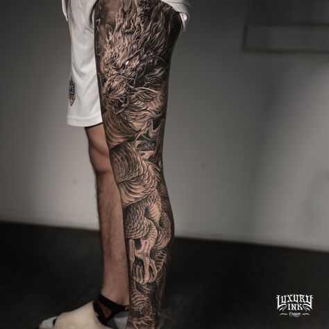 DRAGON FULL LEG TATTOO BY YOGI DONE USING @eztattooing @radiantcolorsink @balmtattooindo 💥DM US FOR YOUR FREE CONSULTATION TODAY💥 ▪️WORLDWIDE FAMOUS ARTISTS ▪️PRIVATE LUXURY LOCATION ▪️PACKAGES AVAILABLE ON REQUEST ▪️INTERNATIONAL AWARD WINNING ▪️CUSTOM DESIGNS ▪️VEGAN INK ▪️INTERNATIONAL HYGIENE STANDARDS ▪️SPONSORED BY THE BEST NAMED BRANDS WORLDWIDE FB/INSTA - @luxuryinkbali @luxuryinkcanggu @luxuryinkjakarta 📲 W/A +6281237096409 www.luxuryinkcanggu.com Dragon Full Leg Tattoo, Red Dragon Tattoos, Full Leg Tattoo, Red Dragon Tattoo, Dragon Tattoos For Men, Full Leg Tattoos, Dragon Tattoos, Leg Tattoo, Red Dragon