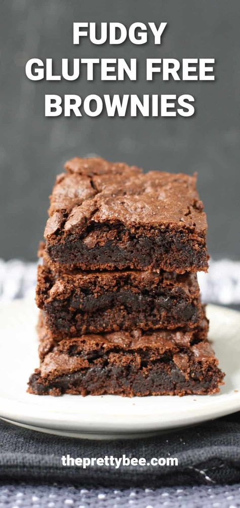 Fudgy, perfectly thick and delicious gluten free brownies made easy! This recipe is sure to become a favorite. #glutenfree #dairyfree #chocolate Perfect Brownie Recipe, Gluten Free Brownie, Brownie Mix Recipes, Gluten Free Brownies Recipe, Gluten Free Bars, Dairy Free Chocolate Chips, Gluten Free Brownies, Delicious Brownies, Melting Chocolate Chips