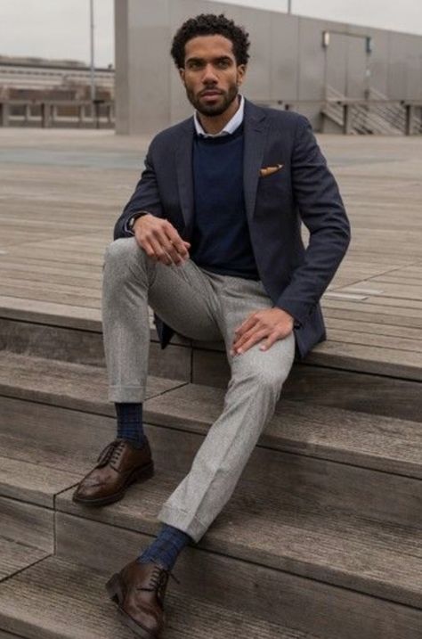 Men Casual Outfit, Blazer Outfits Men, Mens Business Casual Outfits, Outfit Chic, Fashion Business Casual, Mens Fashion Classy, Men Style Tips, Mens Fashion Suits, Trendy Fall