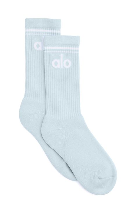 Alo Socks, Cozy Boots, Shopper Tote, Best Yoga, Sport Socks, Alo Yoga, Yoga Wear, Powder Blue, Bra Tops