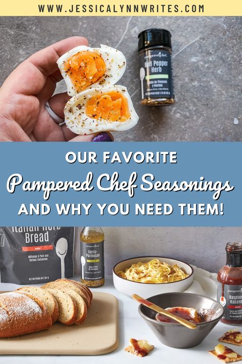 This post will convince you why the Pampered Chef seasonings they’re so lip-smacking and wonderful and why you need them in your pantry. Pampered Chef Seasonings | Seasonings You Need in your Kitchen | Pampered Chef Pantry | The Best Pampered Chef Spices | Must-try Pampered Chef Spices | Cooking Tips | Cooking Essentials #food #goodeats #pamperedchef #cooking #chefmom Pampered Chef Garlic Parmesan Seasoning, Pampered Chef Seasoning Recipes, Pampered Chef Seasonings, Chef Pantry, Pampered Chef Recipes, Chef Tools, The Pampered Chef, Bread Mix, Spice Recipes