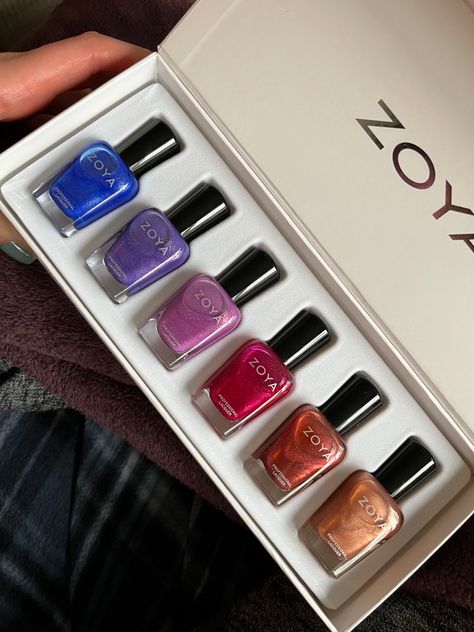 Nail Polish Collection Aesthetic, Chanel Nail Polish Aesthetic, Nail Polish Bundle, Purple Nailpolish Aesthetic, Nail Paint Shades, Zoya Purple Nail Polish, Cute Nail Polish, Asian Nails, Gel Nail Colors