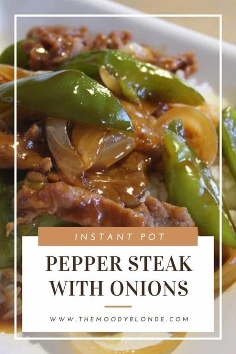 Instapot Pepper Steak Recipes, Chinese Pepper Steak With Onions Instant Pot, Pressure Cooker Pepper Steak, Peppered Steak Instant Pot, Steak And Peppers Instant Pot, Insta Pot Peppered Steak, Pepper Steak And Onion Recipe, Pepper Steak Recipe Instant Pot, Instant Pot Minute Steak