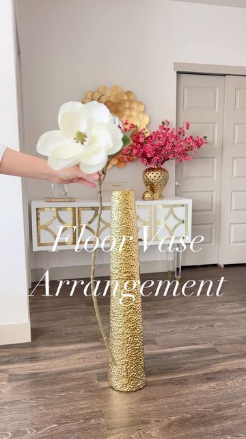 Diy Floor Vase, Floor Vase Arrangement, Floor Vases, Vase Arrangements, Floor Vase, April 19, Floral Arrangement, Vases Decor, First Time