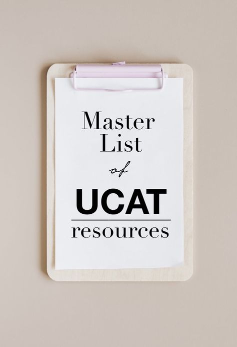 Ucat Preparation Tips, Ucat Exam Aesthetic, Ucat Exam, Exam Study Tips, Master List, Test Day, Pre Med, Mock Test, Exam Study