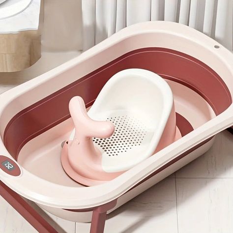 Real-time Temperature Silicone Baby Take A Bath Bathtub https://halalzen.com/products/real-time-temperature-silicone-baby-take-a-bath-bathtub-non-slip-foot-bath-bucket-folding-bathroom-with-temperature-sensing Halalzen #Bestseller Dog Bathtub, Baby Baden, Take A Bath, Baby Bath Tub, Pink Sofa, Foot Bath, Small Places, White Sofas, Silicone Babies