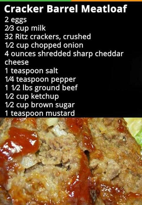 Tasty Meatloaf Recipe, Cracker Barrel Meatloaf, Delicious Meatloaf, Homemade Meatloaf, Classic Meatloaf Recipe, Simple Family Meals, Good Meatloaf Recipe, Thanksgiving Menu Ideas, Beef Casserole Recipes