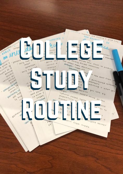 College Study Routine, College Guide, Study Routine, College Things, College Life Hacks, School Goals, College Advice, School Study, Class Notes