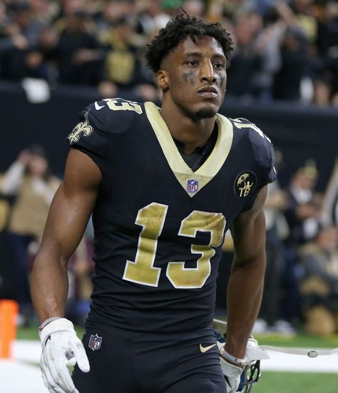 Michael Thomas Saints, College Football Uniforms, White Forces, Nfl Saints, Michael Thomas, Saints Football, Who Dat, Football Uniforms, Sports Stars