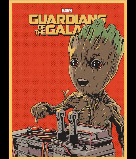 Groot Illustration, Letterboxd Posters, Marvel Poster Vintage, Marvel Retro Poster, Groot Comics, Groot Guardians Of The Galaxy, Poster Marvel, Marvel Retro, Groot Guardians