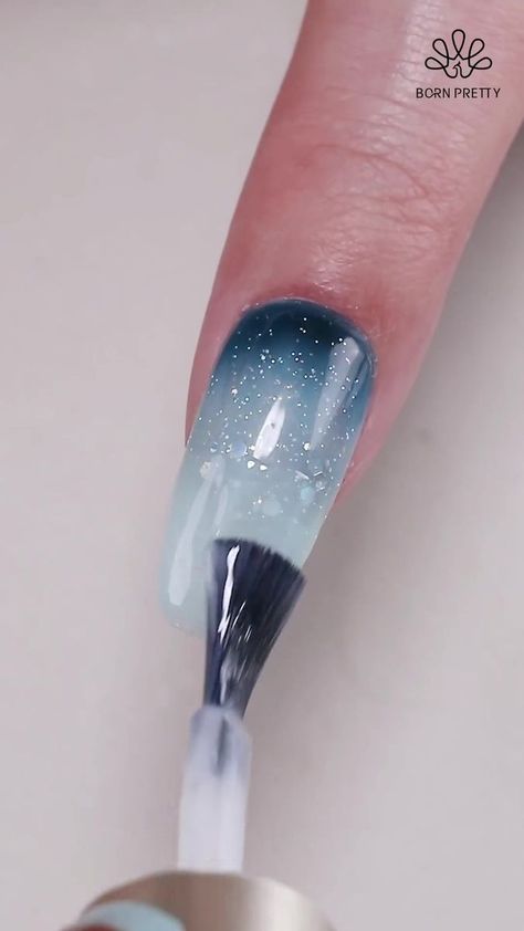 Ice Jelly Nails, How To Make Ombre Nails Video, Gel Blooming Nails, Cloud Nails Tutorial, Easy Nail Tutorial, Gel Nails Tutorial Videos, How To Ombre Gel Polish, How To Do Ombre Nails, Cool Gel Nail Designs