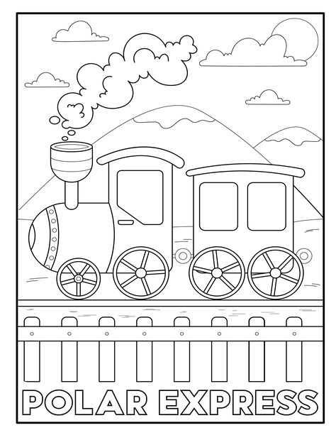 This coloring sheet is perfect for individuals of all ages, offering a delightful opportunity to engage in creative expression and festive spirit. Gather your favorite coloring tools and immerse yourself in the joy of coloring the Polar Express Locomotive Train, a symbol of holiday magic and the timeless wonder of the season. You Will Receive : ✔ 1 PDF Coloring Page " Dimensions : 8.5 x 11 inches Polar Express Coloring Pages, Polar Express Train, Locomotive Train, Skull Coloring Pages, The Polar Express, Polar Express, Holiday Magic, Chinese Dragon, Creative Expressions