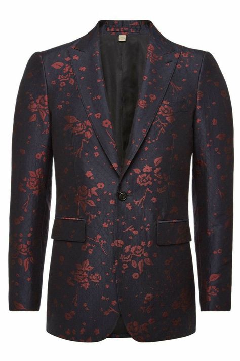 Printed Blazer For Men, Flower For Men, Mens Floral Blazer, Blood Outfit, Mens Swag, Men Fashion Blazer, Wedding Blazer, Wedding Blazers, Burberry Print