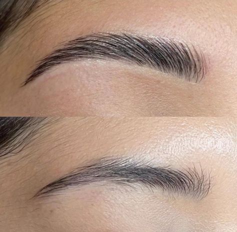 ⭐️This is the perfect combo for those who want defined, yet natural-looking brows. Threading cleans up the shape, and lamination adds an effortless "woke-up-like-this" lift. #browarcsalons #eyebrowthreading #browlamination #weknowbrows Brows Threading, Eyebrow Shaping Threading, Eyebrows Threading, Brow Lifting, Brow Threading, Beautiful Eyebrows, Brow Lift, Natural Brows, Brow Lamination