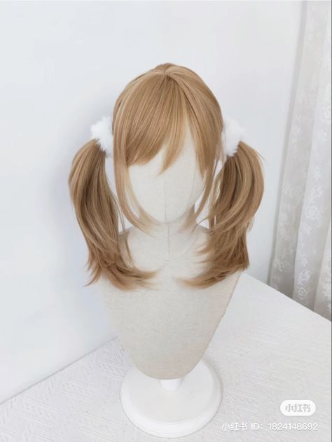 Simple Pigtails Hairstyles, Shoujo Hairstyles, Cutecore Hairstyles, Small Pigtails, Kawaii Hairstyles Short, Cute Pigtails, Pigtails Hair, Aesthetic Hairstyles, Quick Natural Hair Styles