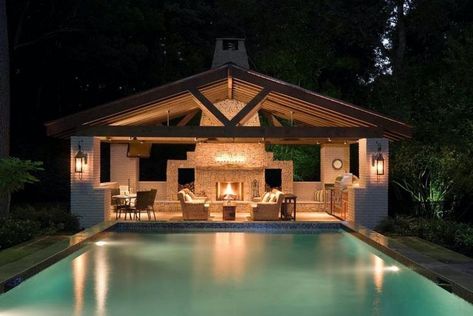 Now is the Time To Start Planning Your Dream Pool (23 Photos) - Suburban Men Gazebo Ideas, Pool Cabana, House Features, Dream Pools, Swimming Pool Designs, Dream Backyard, Outdoor Kitchen Design, Pool Patio, Pool Area