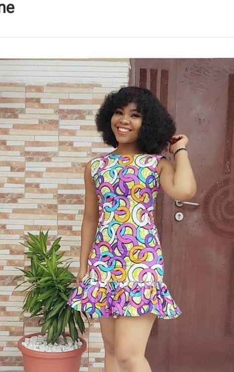 Akara Classic Short Gown For Ladies, Simple Short Ankara Gowns, Chitenge Dresses, African Dress Patterns, Short Ankara Dresses, Ankara Short, Ankara Short Gown Styles, Short African Dresses, Ankara Dresses