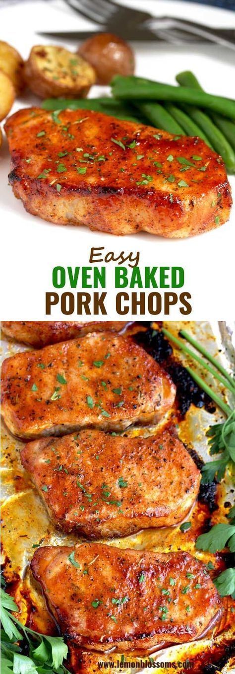 Easy Oven Baked Pork Chops, Oven Baked Pork Chops, Oven Pork Chops, Baked Pork Chops Oven, Easy Pork Chops, Easy Oven, Baked Pork Chops, Baked Pork, Easy Pork