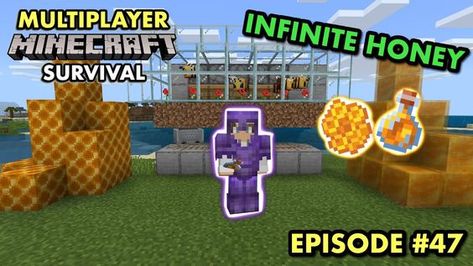 MAKING AN AUTOMATIC HONEY FARM in Multiplayer Minecraft Survival (Ep. 47) - YouTube Honey Farm, Minecraft Redstone, Minecraft Survival, My Friend, Minecraft, Honey, The Creator