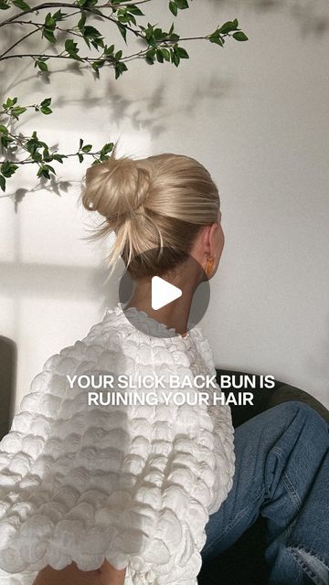 Kathleen Post on Instagram: "Stop ruining your hair with the slick backs!!!! 😜 Like & follow for more hair tips!! For links to what I used, comment “shop” and I’ll DM you links (and outfit links). Also always linked in bio- just click LTK! 🤍 https://liketk.it/4FCTy #hairgrowthjourney #healthyhairtips #slickbackbun #quickhairtutorial" Slicked Back Hairstyles Women, Slick Back Outfits, Side Part Slick Back, Chignon Tutorial, Slick Backs, Slicked Back Hairstyles, Slick Back Hair, Kathleen Post, Slicked Back Ponytail