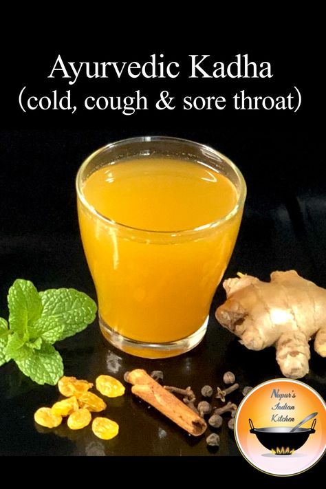 herbal tea for cold cough and sore throat Cough Tea Recipes, Sore Throat Hot Drink, Food For A Sore Throat, Tea For Colds Sore Throat, Dry Sore Throat Home Remedies, Kadha For Cold And Cough, Meals For Sore Throat, Ayurvedic Tea Recipes, Natural Cold Remedies For Adults