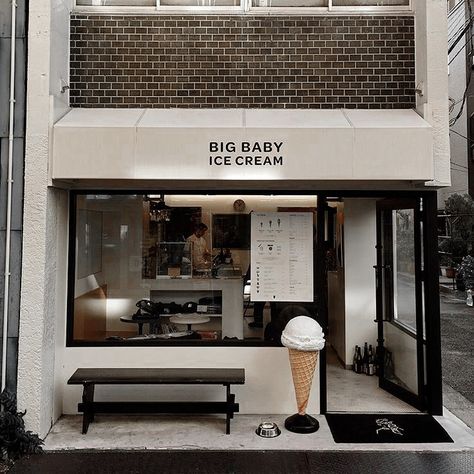 Cafe Design Ideas, Interior Design Cafe, Industrial Coffee Shop, Cafe Exterior, Ice Cream Shops, Design Cafe, Small Cafe Design, Storefront Design, Cafe Shop Design