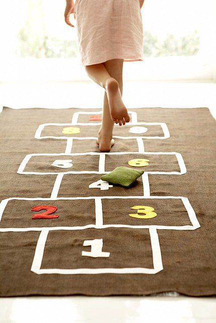 Hop to It Hopscotch Rug, Wedding Reception Games, Indoor Fun, Wedding Games, Kid Table, Game On, Bean Bag, Family Reunion, The Floor