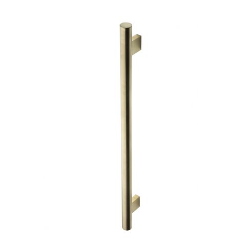 Heiko 1000 x 45mm Vertical Pole Towel Warmer Brushed Brass WHSPLV1000BB | Heated Towel Rails Square | Heated Towel Rails | Bathrooms & Accessories | Bathrooms & Plumbing | PlaceMakers Brass Rail, Bathroom Plumbing, Towel Warmer, Heated Towel Rail, Heated Towel, Robe Hook, Minimalist Bathroom, Modern Round, Towel Rail