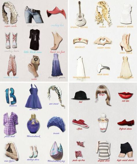 The dressing styles of Taylor from 'Taylor Swift' to 'Red' <3 Taylor Swift Cosplay, Taylor Swift Looks, Taylor Swift Albums, Concert Attire, Taylor Swift Tour Outfits, Swift Tour, All About Taylor Swift, Taylor Swift Outfits, Concert Fits